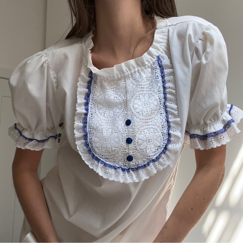 Vintage Puff Sleeve Blouse - Picture 3 of 4